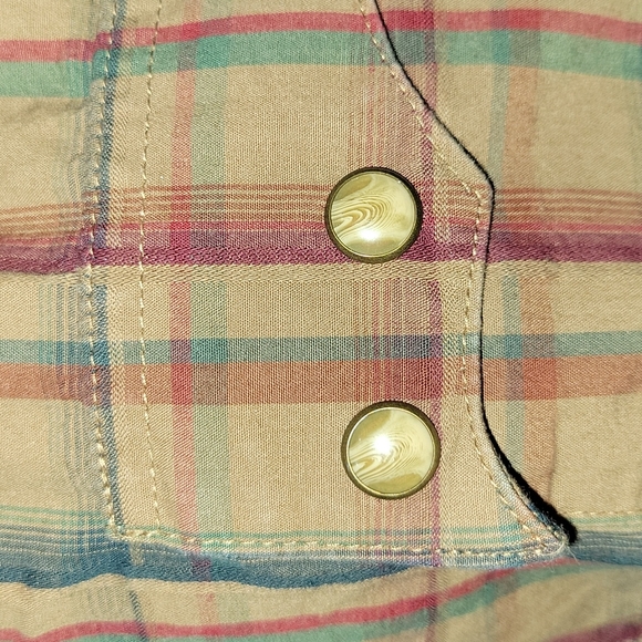 Wrangler Retro | 100% Cotton Plaid Button Up Shirt | XL - Picture 4 of 11